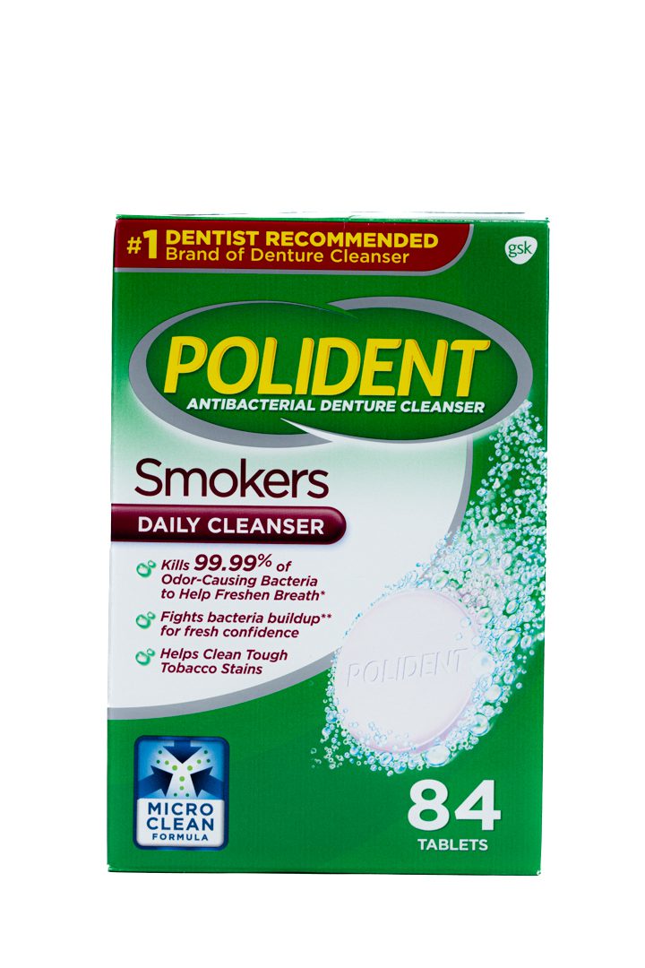 POLIDENT DAILY CLEANSER 84 TABLETS FRONT 2828